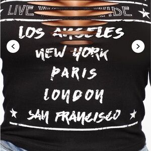 Fashion Nova Black Cut Out Sleeveless Muscle Tee